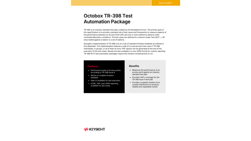 Octobox TR-398 Test Automation Package
